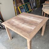 Rustic table made of raw wood