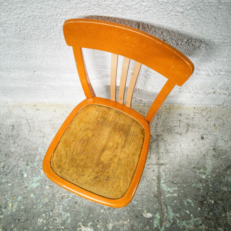 Orange bistro chair