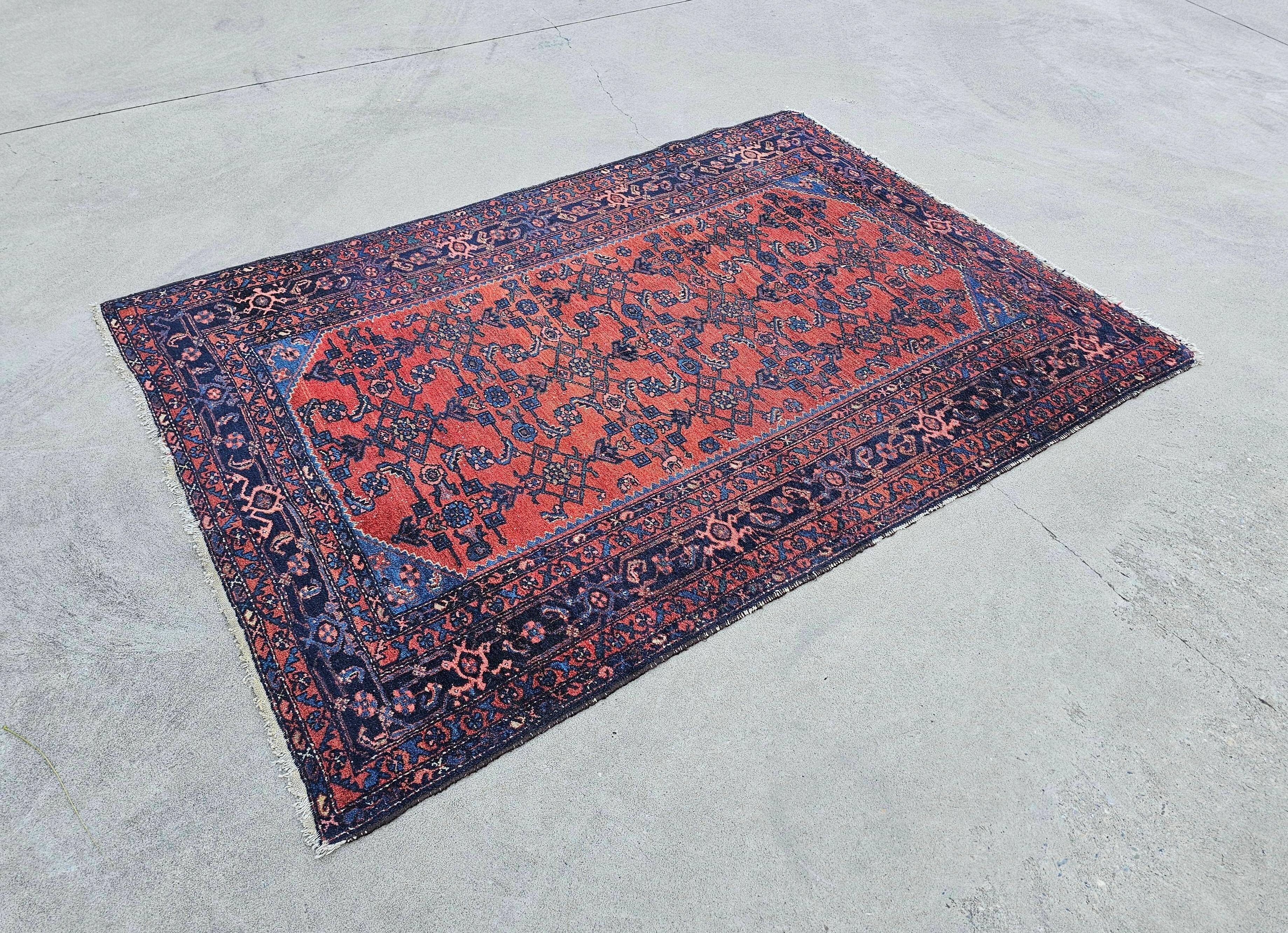 Antique Balouch carpet hand-knotted in wool, 19th century.