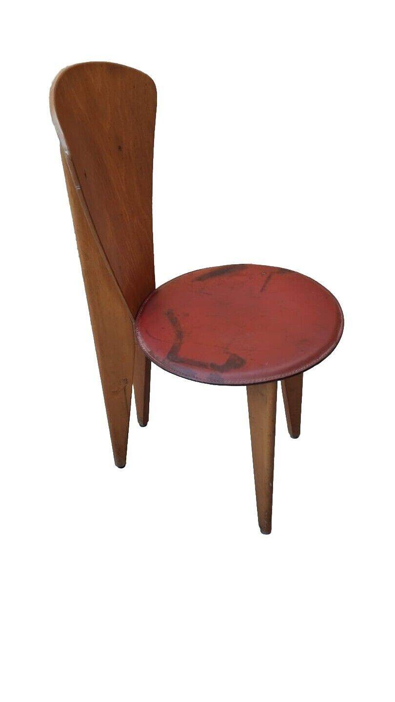 Beautiful Callegari design chair from the 70s, vintage wood