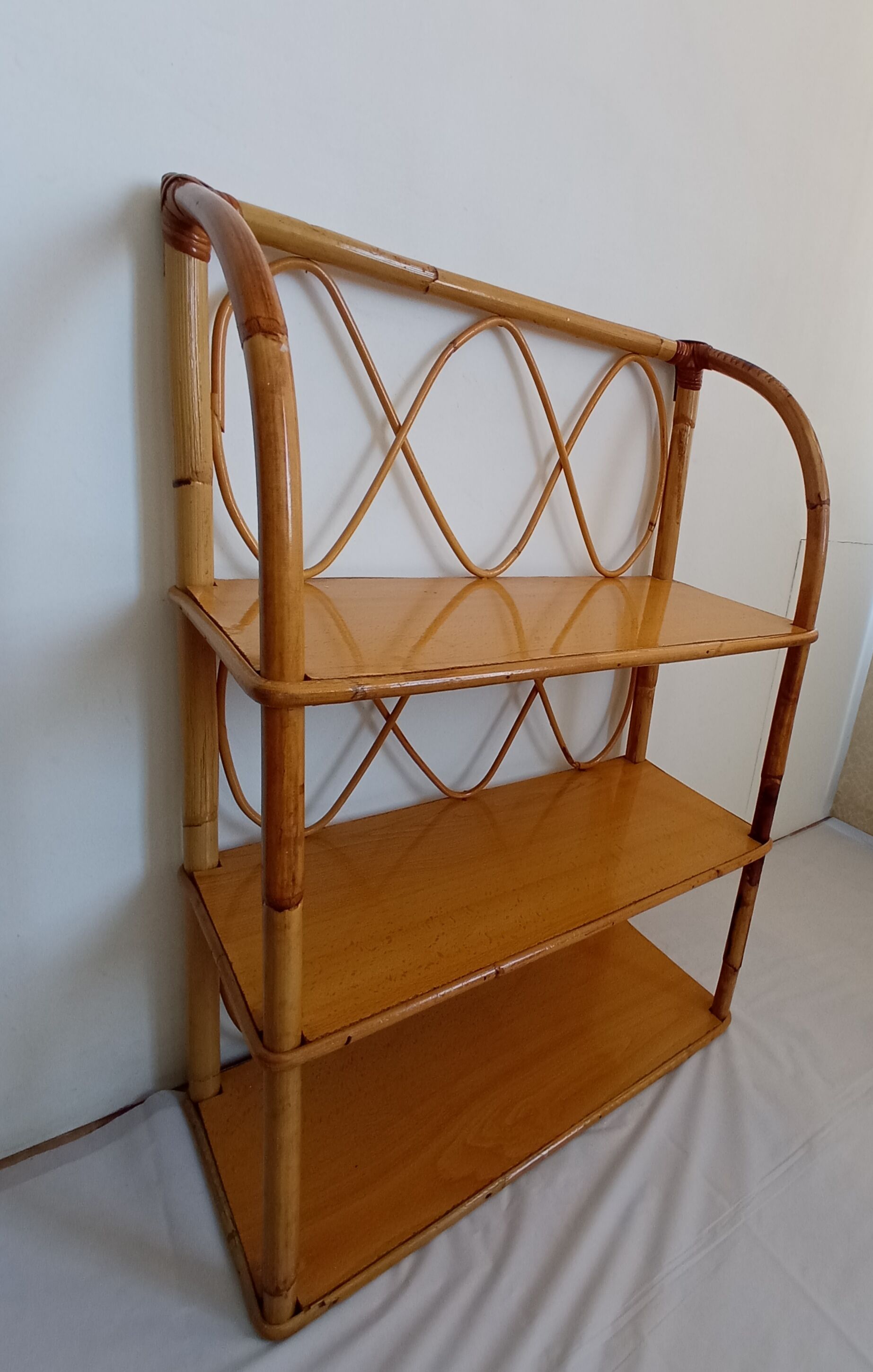Set of bamboo shelves