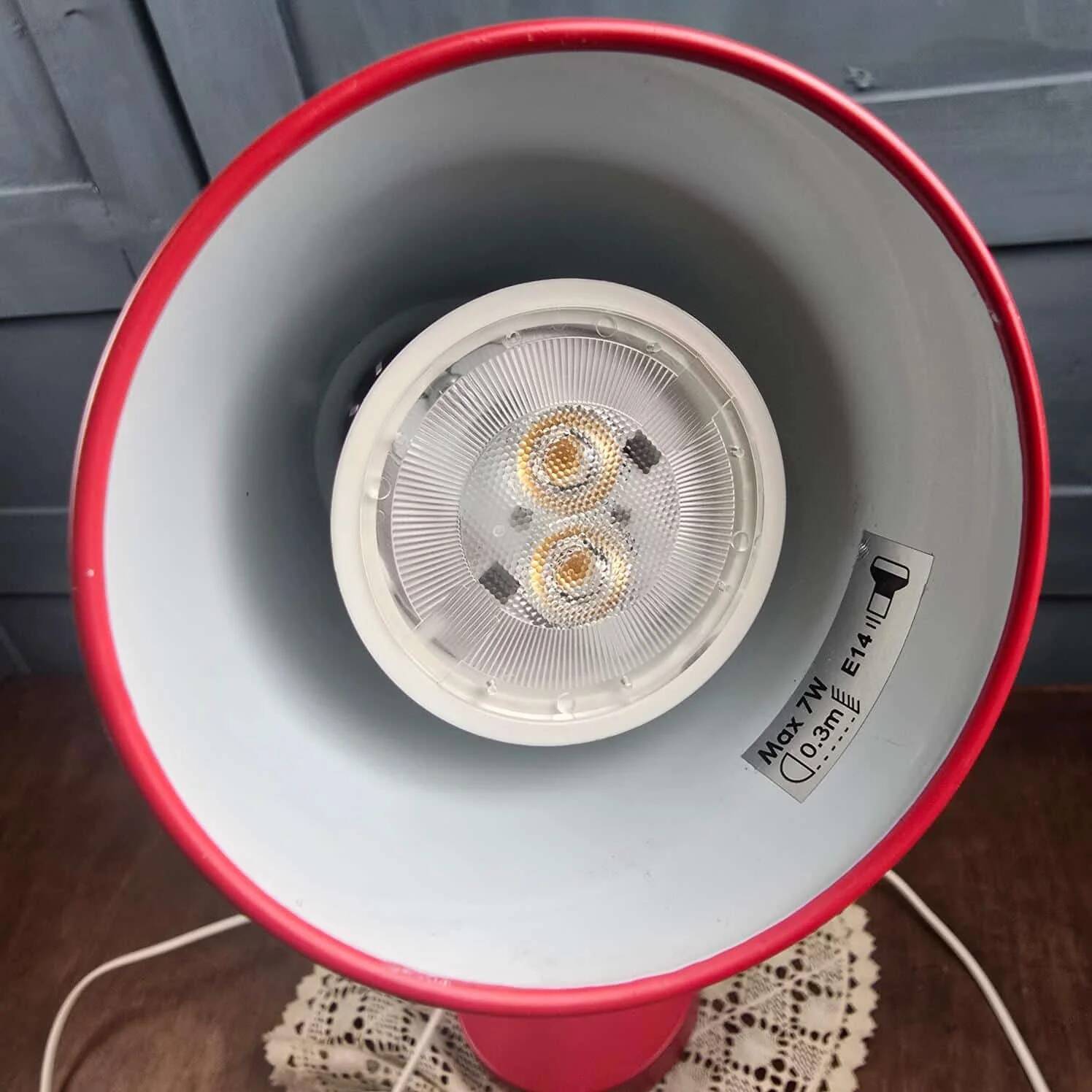 IKEA Kvart red desk lamp – Design by Hagberg, gooseneck - 2000s