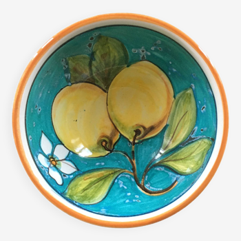 Italian bowl painted lemon decor