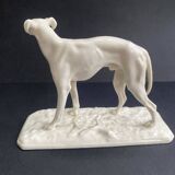 Nymphenburg porcelain greyhound sculpture signed PJ MENE