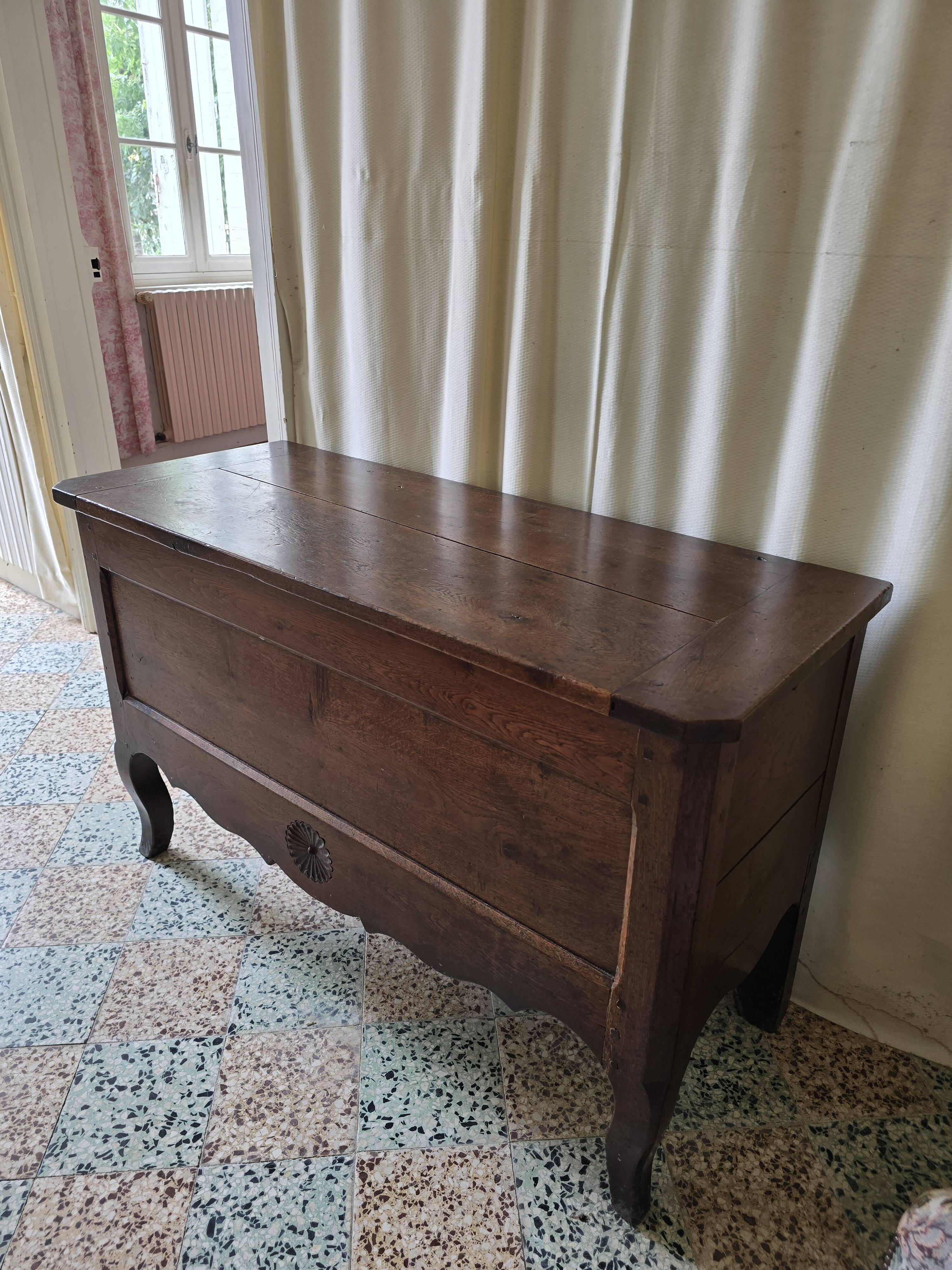 Antique trough / antique chest in solid oak – late 19th / early 20th century