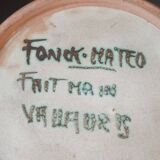 Large Vallauris vase signed by Jacques Fonck and Jean Matéo, 1950s.