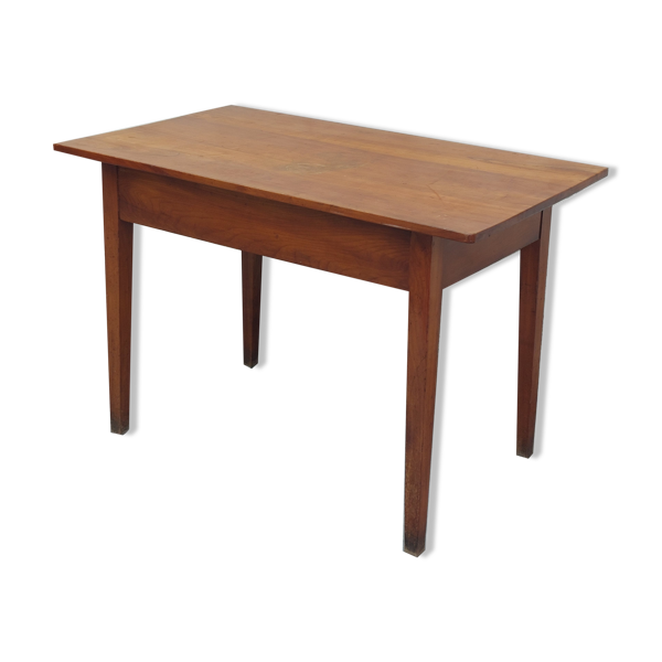 Table de ferme bureau en noyer massif -1m17