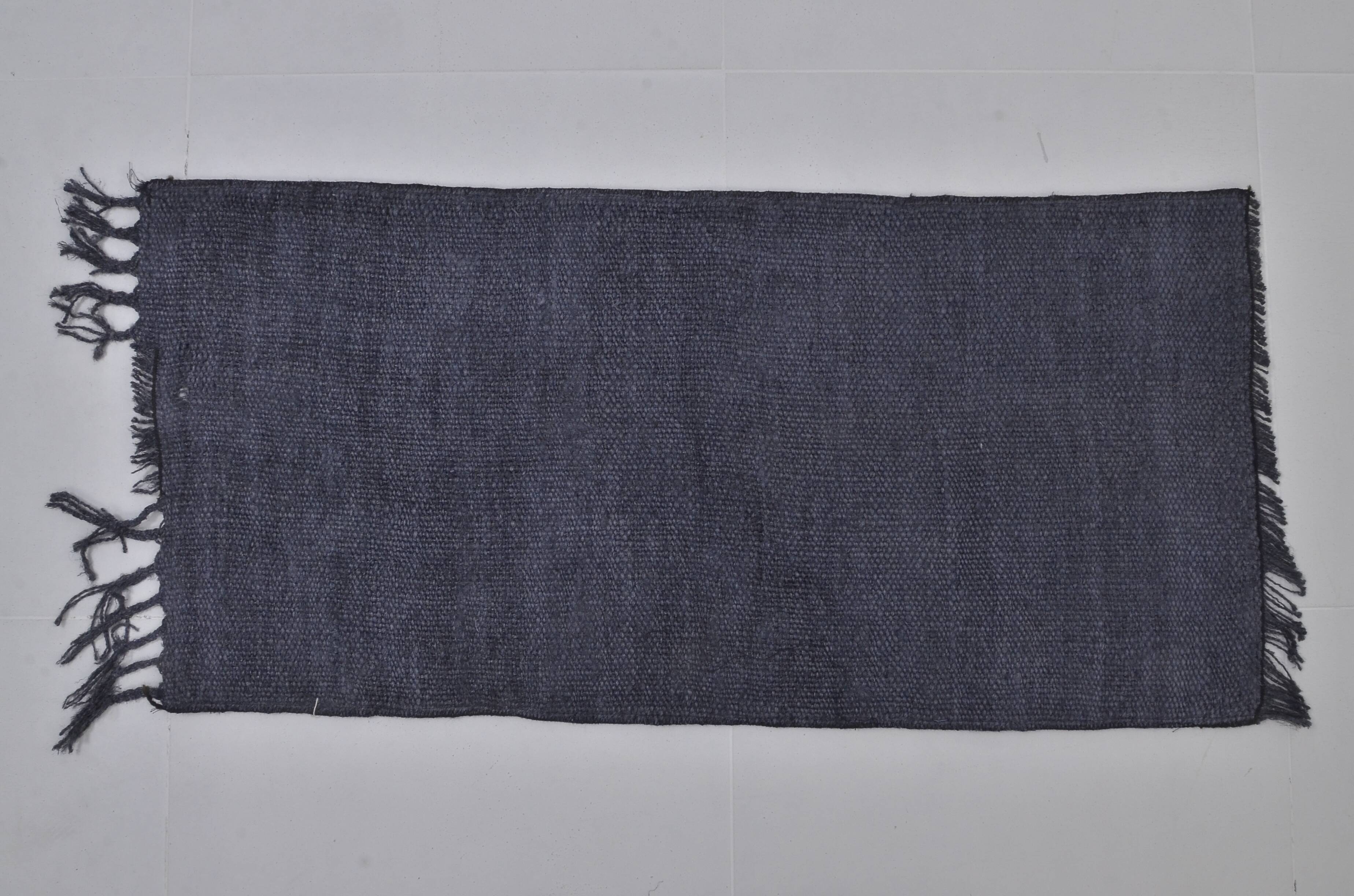 Vintage Black Hemp Rug sku3956
