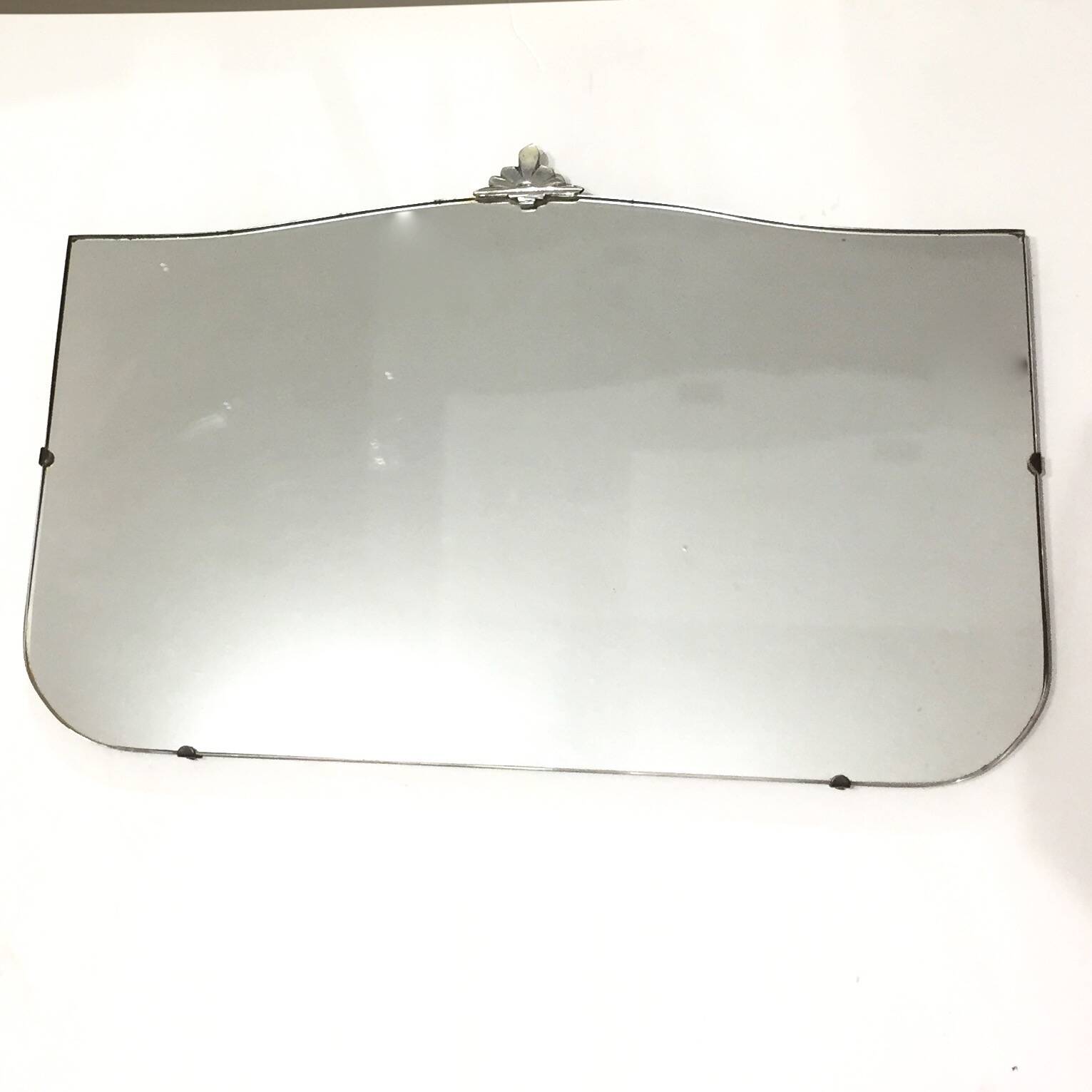 Beveled pediment mirror