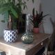 Old carafe bluish glass