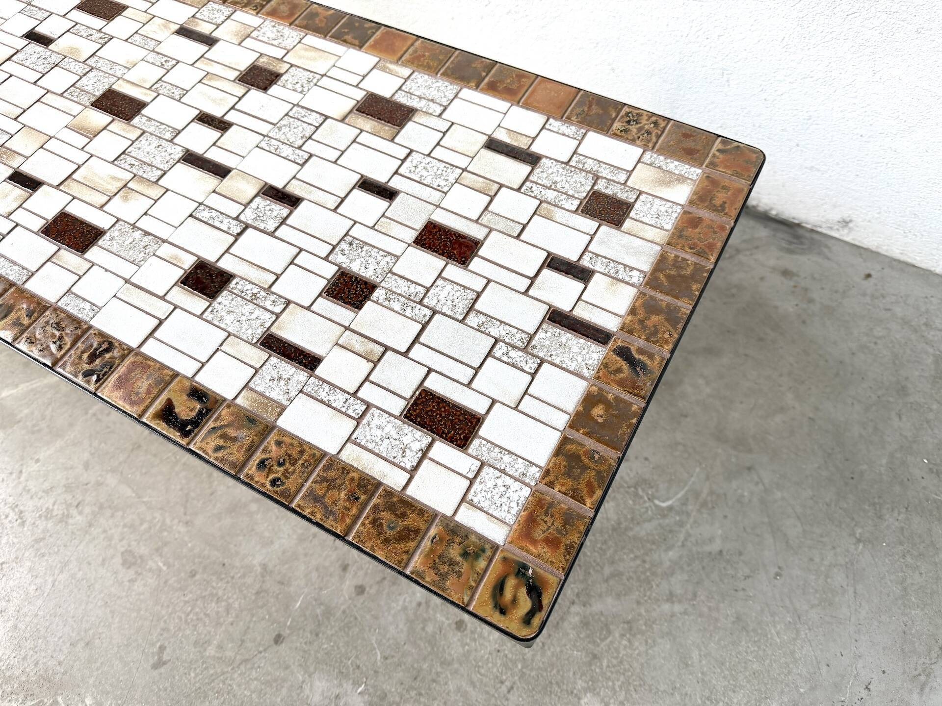 Modernist coffee table in glazed ceramic, circa 1960