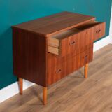 Retro Teak 1960s Bedside Chest Of Drawers