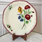 Pie dish Pexonne hand painted model "Ophelia" 40s