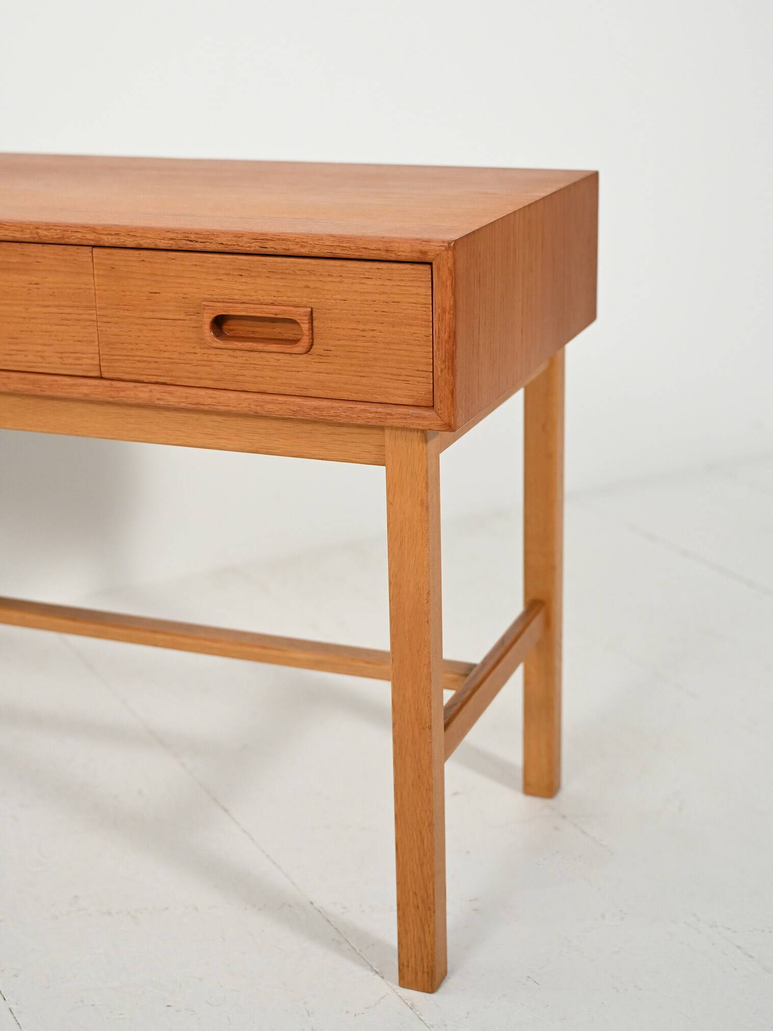Swedish entryway cabinet in teak and oak
