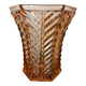 Vase verre rose moulé Rosaline