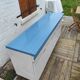 Kitchen cabinet in blue formica 4 doors 4 drawers