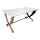 Cast iron and marble swan-neck coffee table