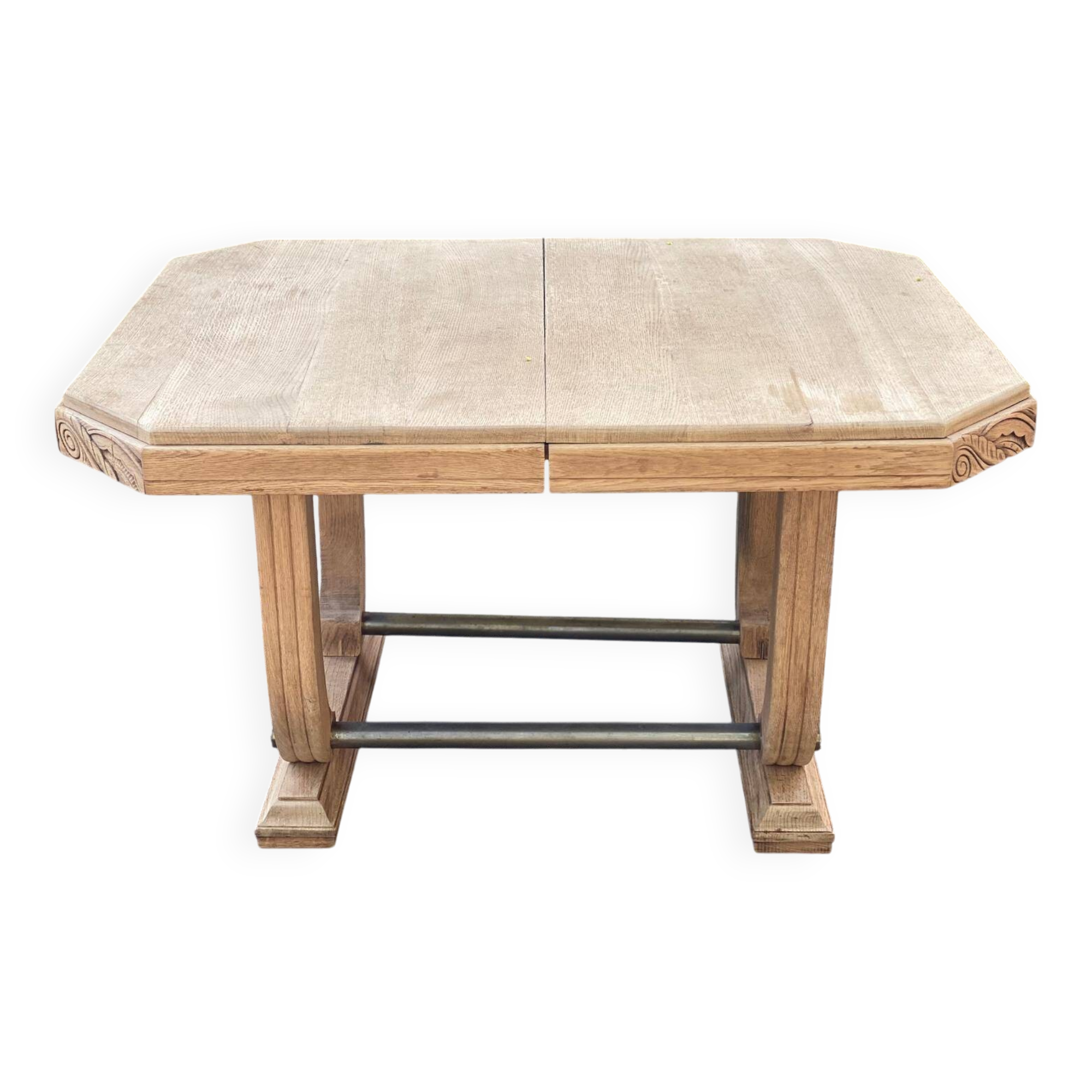 Table art déco extensible hexagonale 125cm