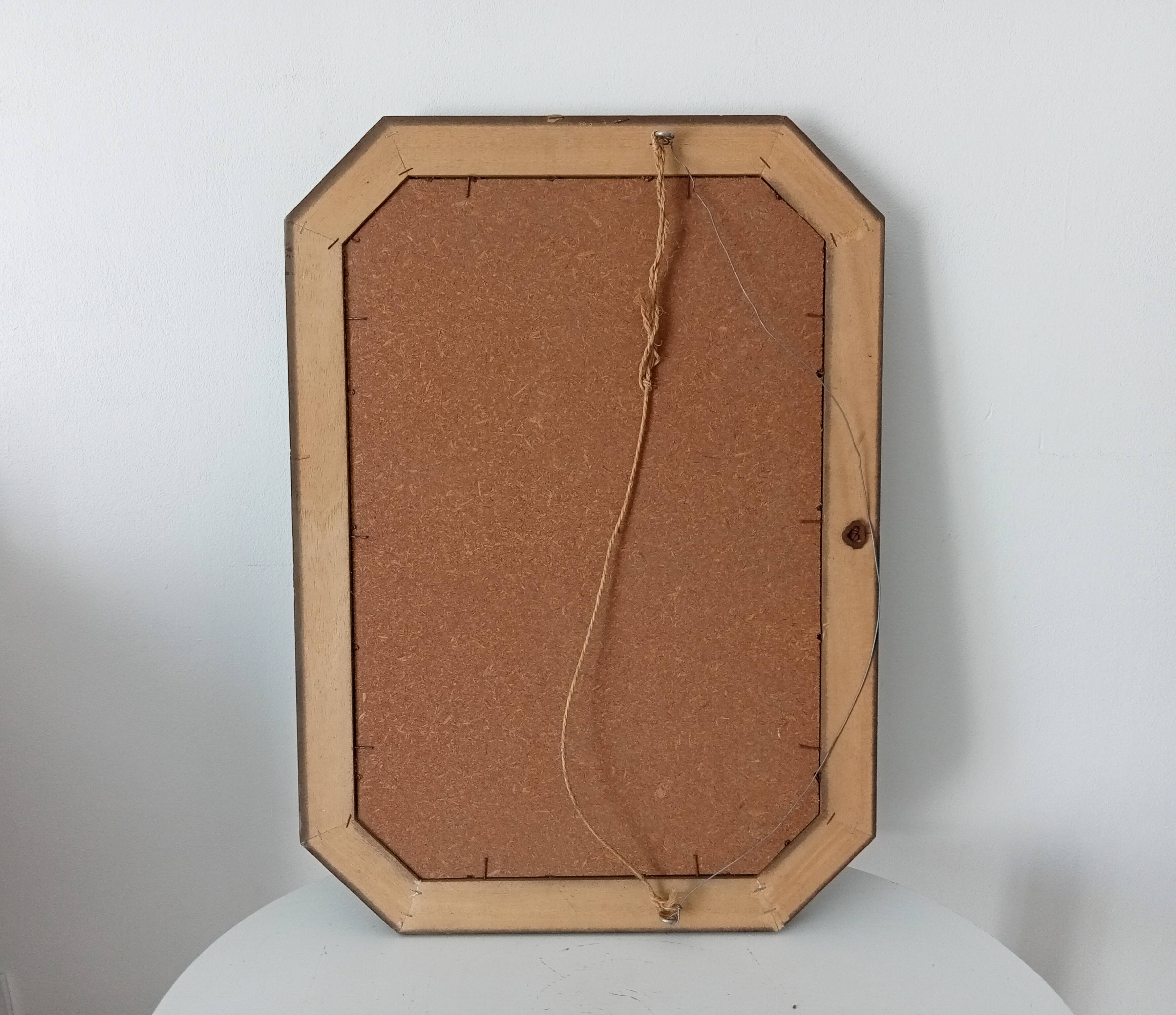 Vintage octagonal mirror from the 70s/80s.