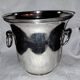 Apladur champagne bucket in silver metal.