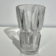 Saint Louis, vase en cristal tronconique signé vers 1950