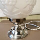 Lampe art déco aux hortensias