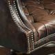 Vintage Chesterfield office chair with decorative nails in English style