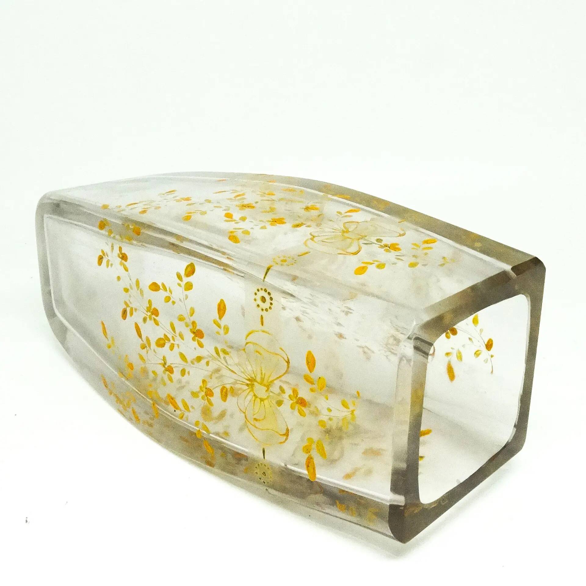 Art Nouveau vase, crystal, Bohemia Moser, Czechia, early 20th century