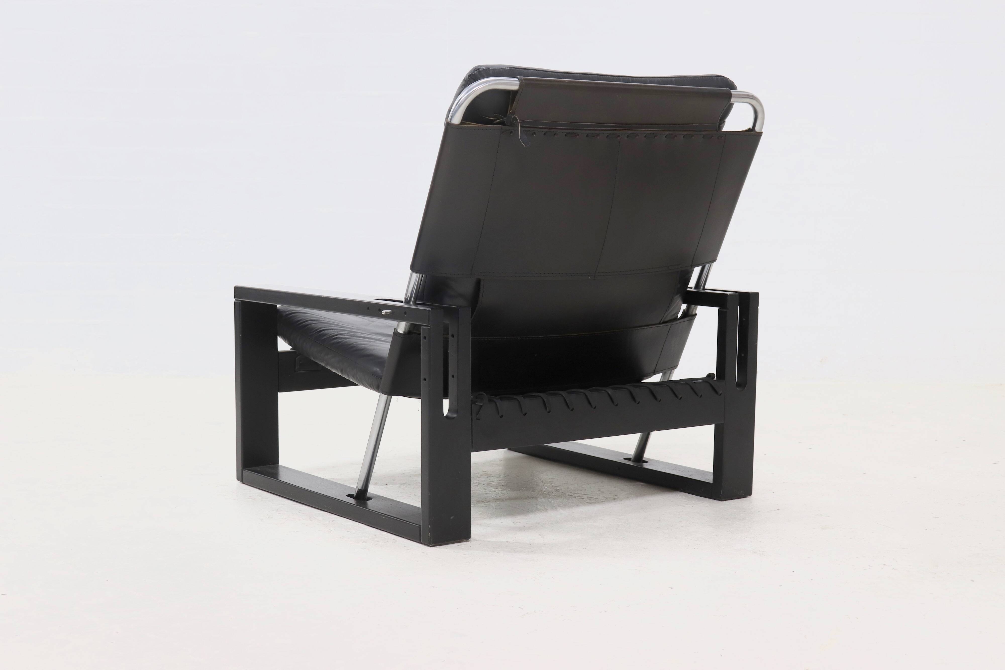 Brutalist Adjustable Lounge Chair by Sonja Wasseur 1970s