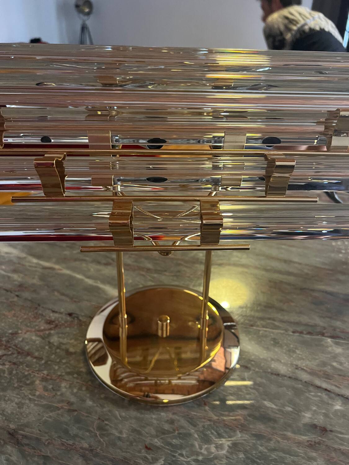 Vintage 1960’s Venini Style Murano Glass Ceiling Chandelier Light