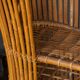 Striking 20thc italian standing bamboo dry bar & stools c.1960