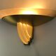 Wall lamp mod. 542bis Perzel in glass slabs cut vintage bronze frame 80