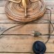 Louis Sognot vintage bamboo rattan floor lamp