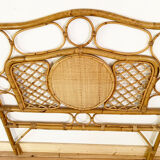 Vintage rattan headboard