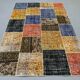 Distressed vintage turkish patchwork rug 250x167 cm wool large