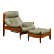 Lounge Chair in the manner Sergio Rodrigues and Jean Gillon, Oak / Leather