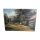Oil on cardboard picturesque Russian stage