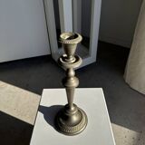 Large antique silver-plated candlestick H29 D10.5