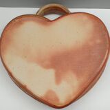Heart-shaped mould in stoneware from La Borne, signed Bottani Dechaud
