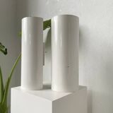 Pair of Parscot wall lights in white lacquered metal from the 80s