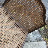 Vintage Wood & Cane Lounge Chair, 1950s