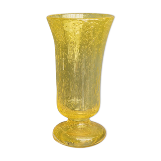 Vase en verre soufflé, bullé