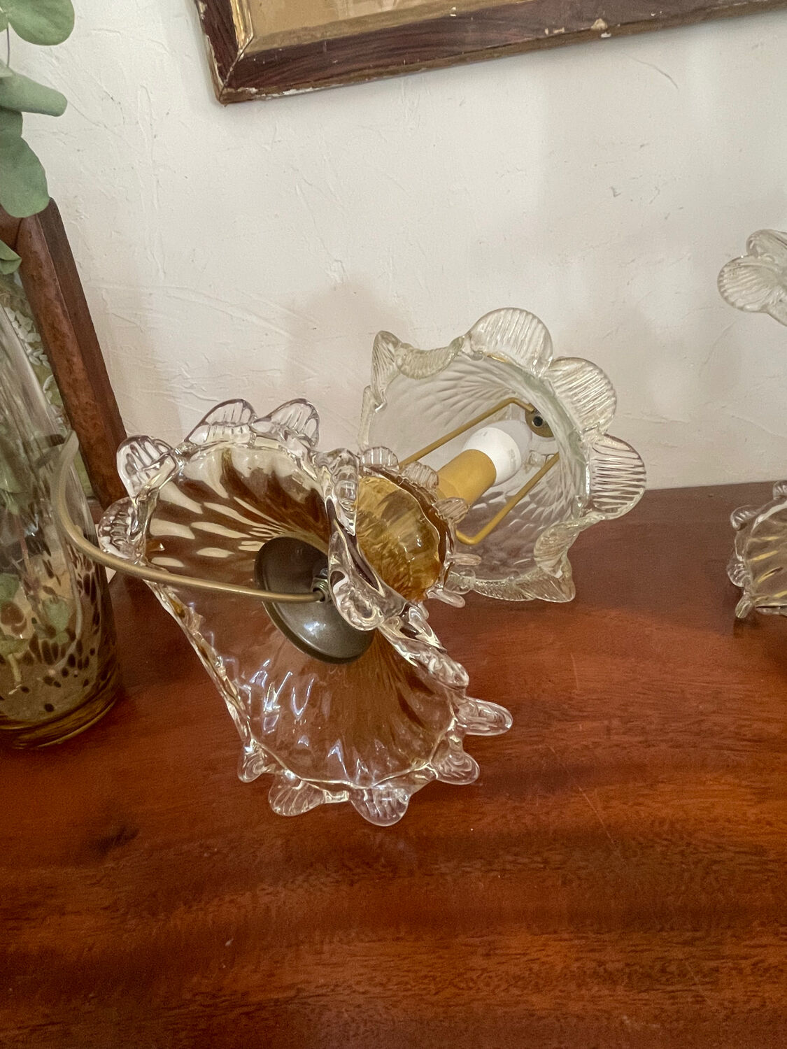 Pair of Murano glass lamps