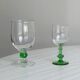 Lot de 4 verres vintage à pied vert