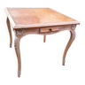 Table ancienne style louis xv plateau cuir