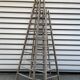 Lot 4 large painter's ladders carrying wood 1950