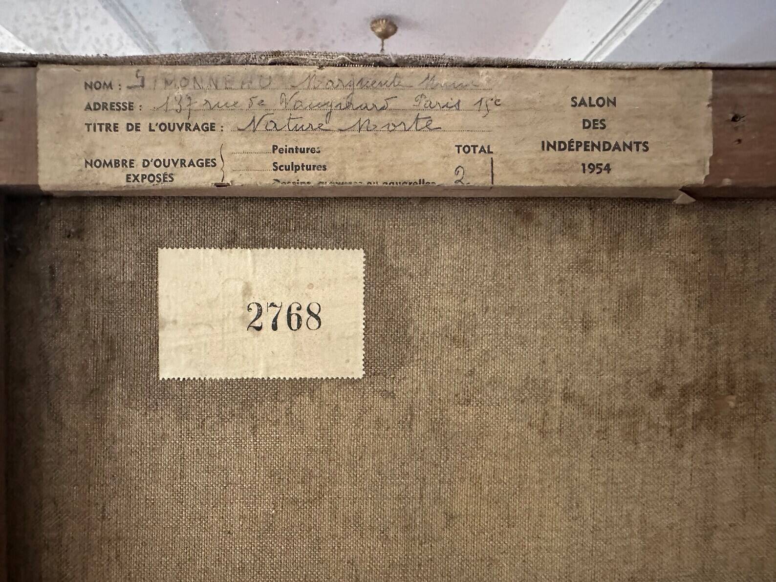 Painting still life orange duck bouquet oil on canvas signed