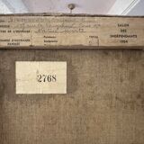 Painting still life orange duck bouquet oil on canvas signed