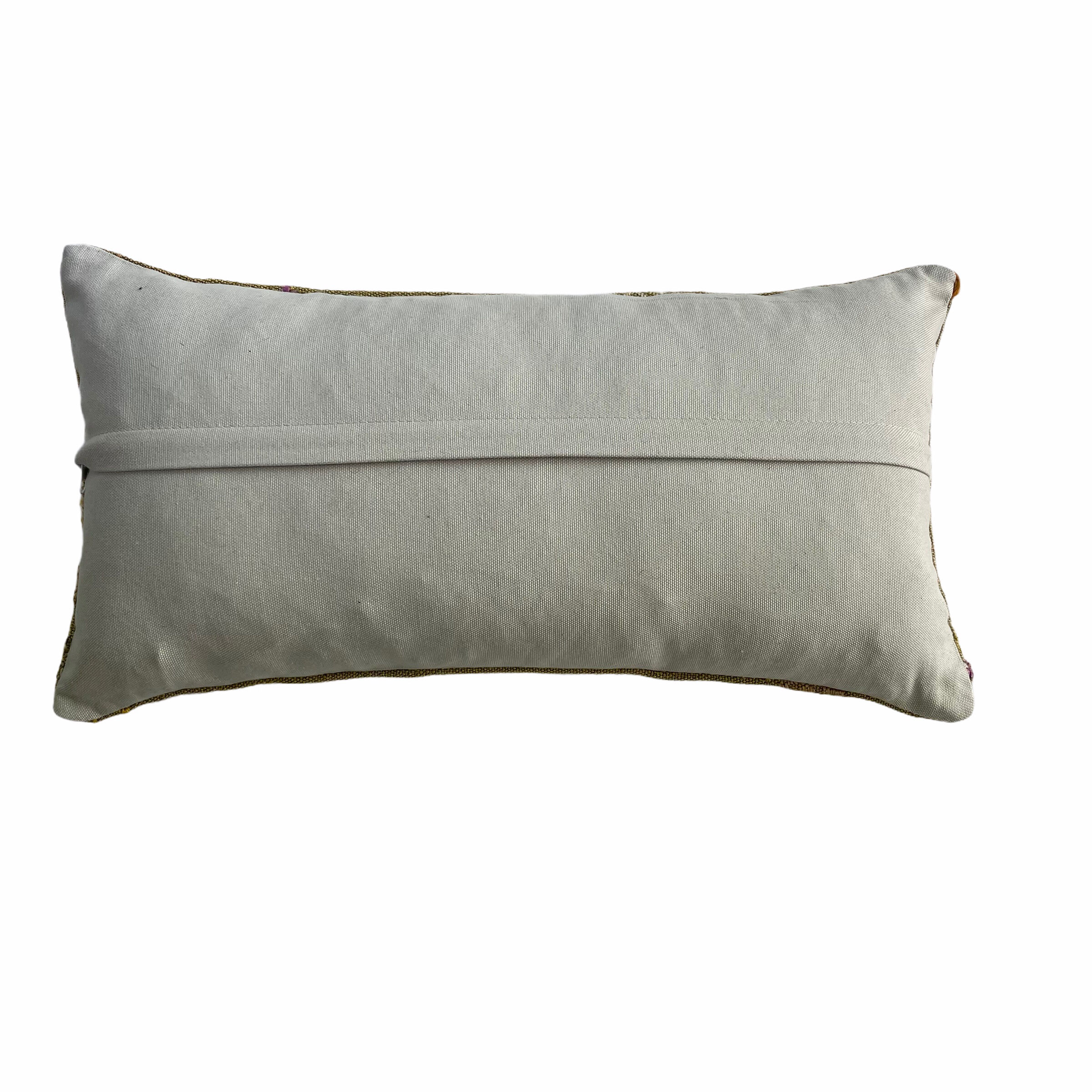 Vintage turkish kilim cushion cover, 30 x 60 cm