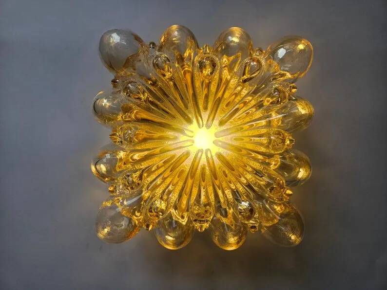 Rare Midcentury Flush Mount Limburg, Helena Tynell, Germany, 1970s
